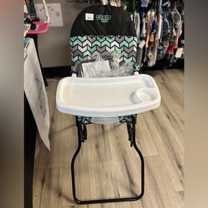 Cosco Kids Simple Fold Full Size High Chair with Adjustable Tray, Spritz